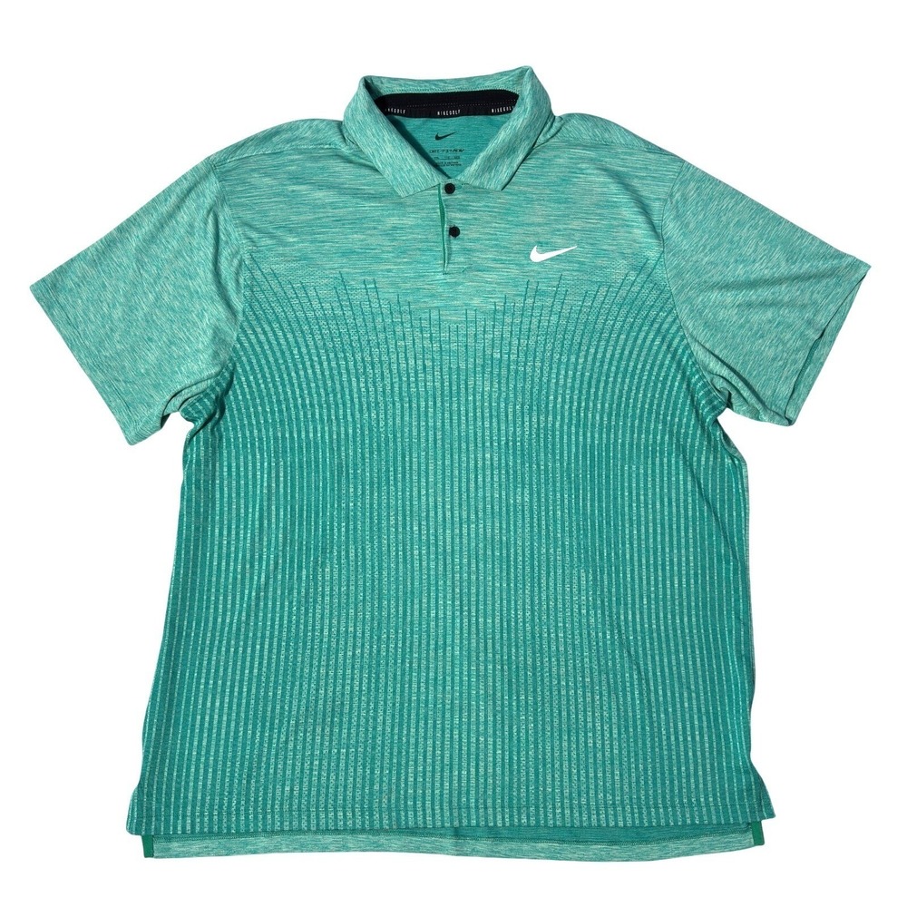 Nike‎ Dri-Fit ADV Polo Shirt Mens XXL Blue Performance Golf Breathable